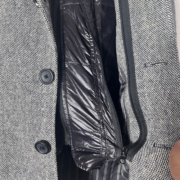 Scotch & Soda Wool Blend Tweed Jacket With Removable Puffer Innervest Size S - Picture 5 of 16